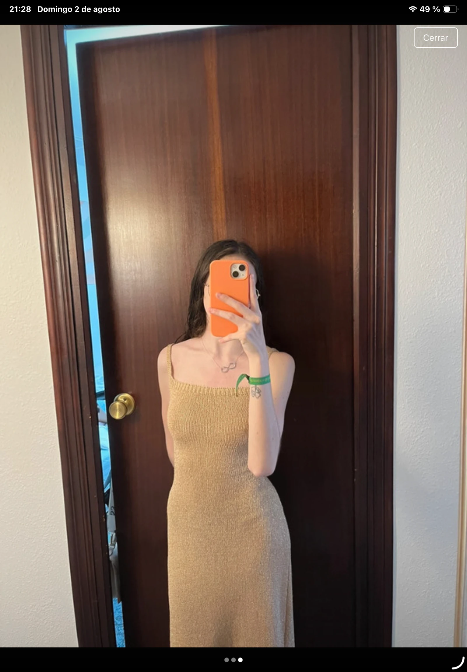Vestido dourado verão longo – photo 3